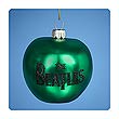 Beatles Lithograph Green Apple Glass Ornament